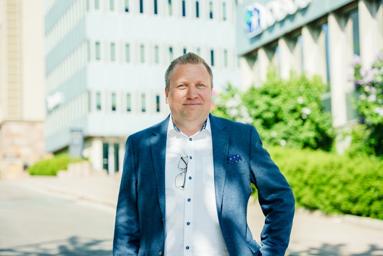 Foto av administrerende direktør i OBOS, Øistein Gamst Sandlie.